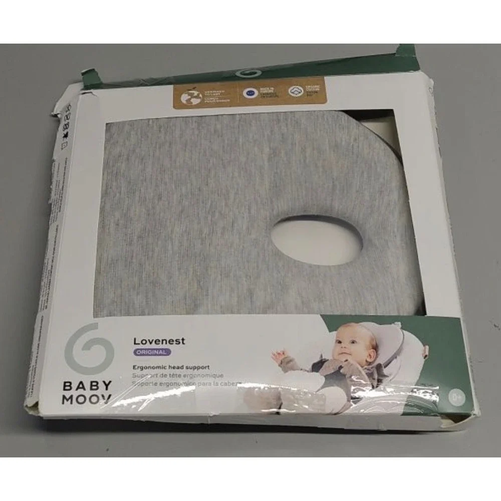 Babymoov‎ Lovenest Original Baby Infant Head Support Cushion Organic Grey